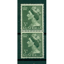 Australia 1953 - Y & T n. 197 - Definitive (Michel n. 236) Coil pair (3)