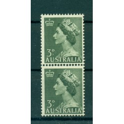Australia 1953 - Y & T n. 197 - Serie ordinaria (Michel n. 236) Coil pair (4)