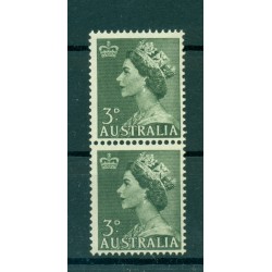 Australie 1953 - Y & T n. 197 - Série courante (Michel n. 236) - Coil paire (5)