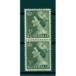 Australia 1953 - Y & T n. 197 - Serie ordinaria (Michel n. 236) Coil pair (5)