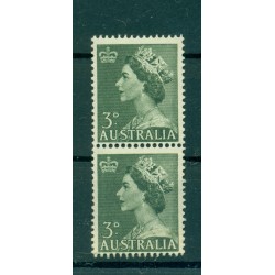Australia 1953 - Y & T n. 197 - Definitive (Michel n. 236) Coil pair (7)