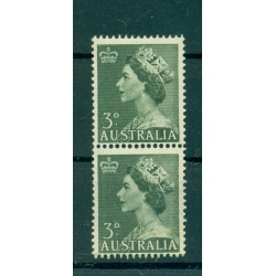 Australia 1953 - Y & T n. 197 - Serie ordinaria (Michel n. 236) Coil pair (7)