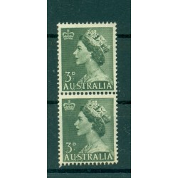 Australie 1953 - Y & T n. 197 - Série courante (Michel n. 236) - Coil paire (9)