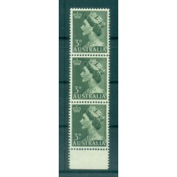 Australia 1953 - Y & T n. 197 - Serie ordinaria (Michel n. 236) Coil striscia