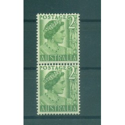 Australia 1950-52 - Y & T n. 172 - Serie ordinaria (Michel n. 205) Coil pair (2)