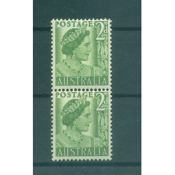 Australie 1950-52 - Y & T n. 172 - Série courante (Michel n. 205) - Coil paire (2)