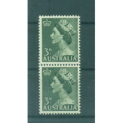 Australie 1953 - Y & T n. 197 - Série courante (Michel n. 236) - Coil paire (10)