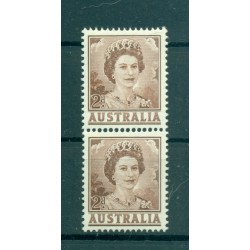 Australie 1959-62 - Y & T n. 249A - Série courante (Michel n. 316 x) - Paire coil (i)