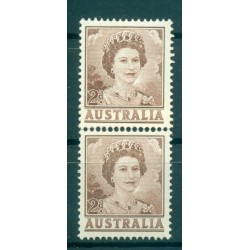 Australie 1959-62 - Y & T n. 249A - Série courante (Michel n. 316 x) - Paire coil (iii)