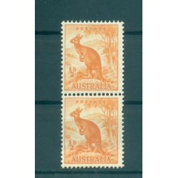 Australia 1948-49 - Y & T n. 163A - Serie ordinaria (Michel n. 194) - Coil pair (iii)