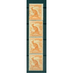 Australia 1948-49 - Y & T n. 163A - Serie ordinaria (Michel n. 194) - Coil strip (xvi)