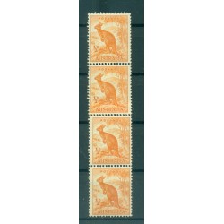 Australia 1948-49 - Y & T n. 163A - Serie ordinaria (Michel n. 194) - Coil strip (xviii)