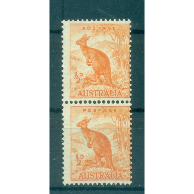Australie 1937-38 - Y & T n. 110 (A) - Série courante (Michel n. 137 C) - Paire coil