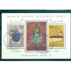 Liechtenstein 1985 - Y & T sheet n. 15 - Visit of H.H. John Paul II (Michel sheet n. 12)