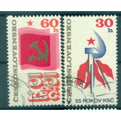 Czechoslovakia 1976 - Y & T n. 2165/66 - Czechoslovak Communist Party (Michel n. 2321/22)