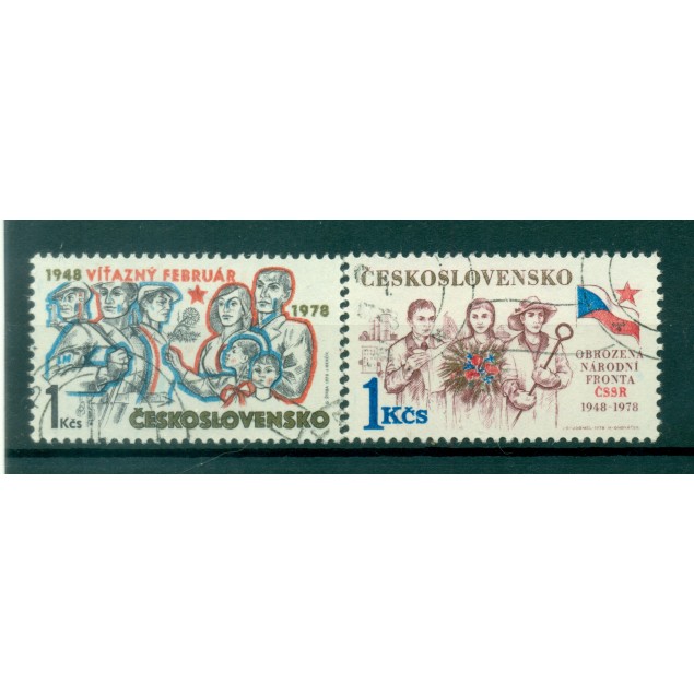 Cecoslovacchia 1978 - Y & T n. 2256/57 - Anniversari (Michel n. 2423/24 y A)