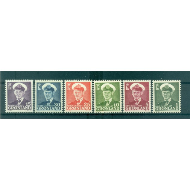 Groenlandia 1959-59 - Y & T n. 19/23A - Serie ordinaria  (Michel n. 28/33)