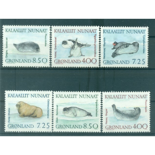 Groenlandia 1991 - Y & T n. 199/204 - Fauna marina  (Michel n. 211/16)