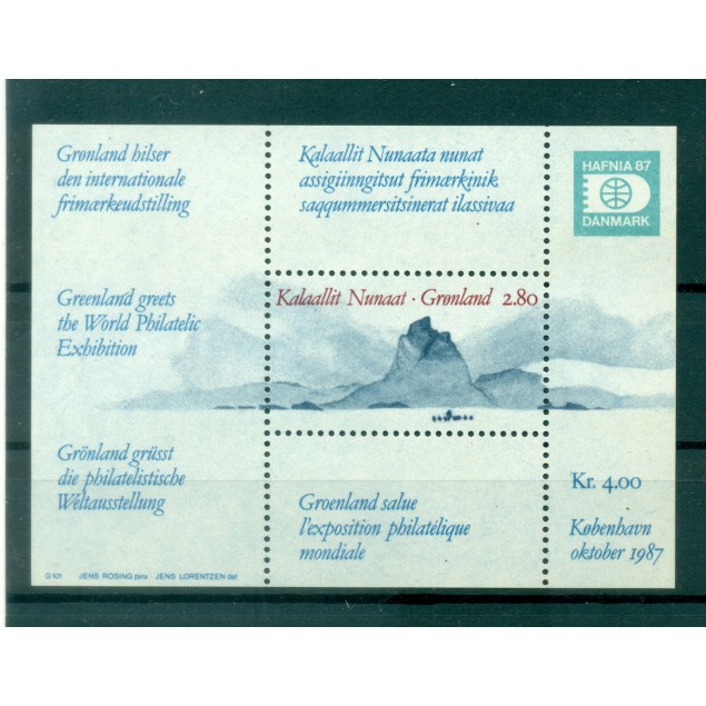 Groenland   1987 - Y & T bloc n. 2 - "Hafnia '87"  (Michel bloc n. 2)