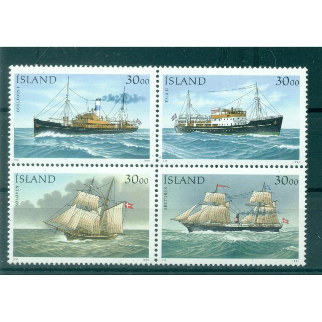 Iceland 1991 - Y & T  n. 706/09 - Stamp Day (Michel n. 753/56)