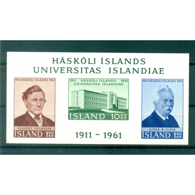 Islande 1961 - Y & T bloc n. 3 - Université (Michel bloc n. 3)