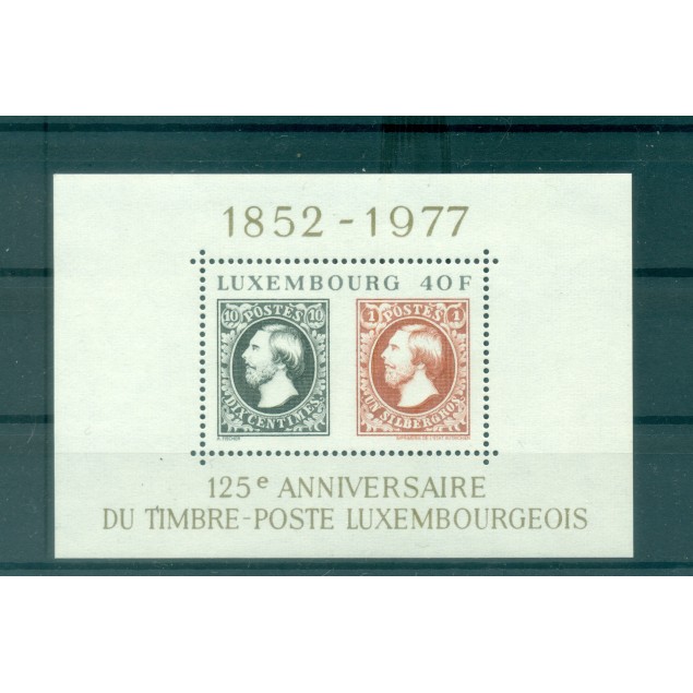 Luxembourg 1977 - Y & T feuillet n. 10 - Premiers timbres-poste luxembourgeois (Michel feuillet n. 10)
