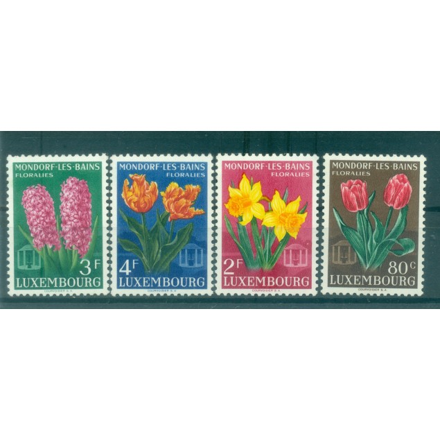 Luxembourg 1955 - Y & T n. 490/93 - Floralies de Mondorf-les-Bains  (Michel n. 531/34)