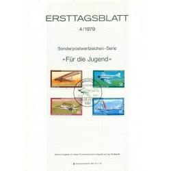 West Berlin 1979 - Y & T n. 552/55 - Airplanes (Michel n. 592/95)