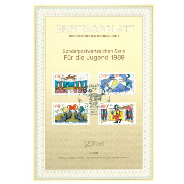 West Berlin 1989 - Y & T n. 799/802 - The circus (Michel n. 838/41)