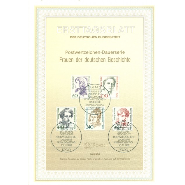 West Berlin 1988 - Michel n. 824/28 - Definitive (Y & T n. 785/89)