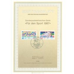 Berlin Ouest  1987 - Michel n. 777/78 - Evénements sportifs de 1987 (Y & T n. 738/39)
