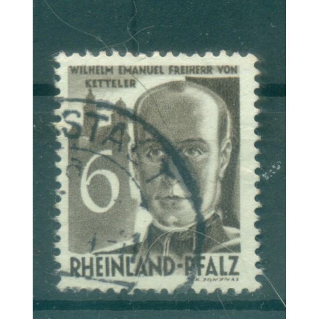 Renania-Palatinato 1948-49 - Michel n. 35 - Personalità e vedute (Y & T n. 33) (i)