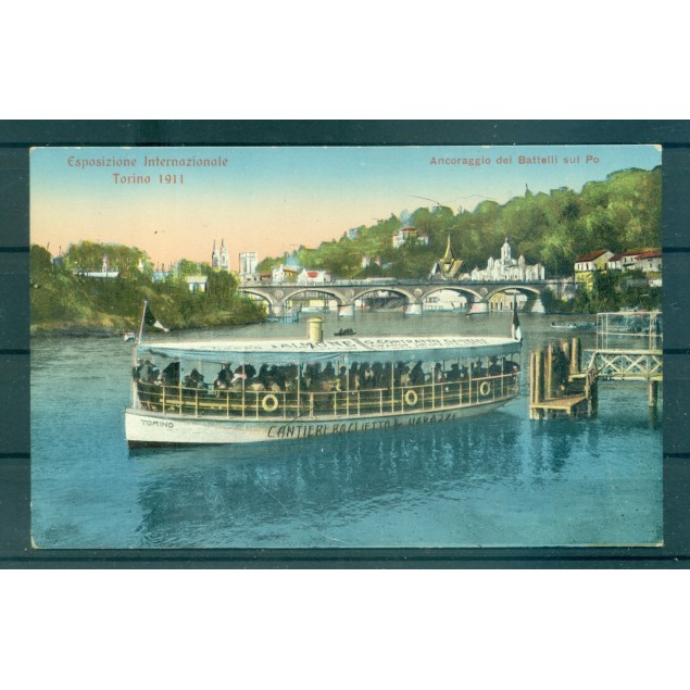 Turin International - 1911 World's fair - Anchorage of boats - CPA0008
