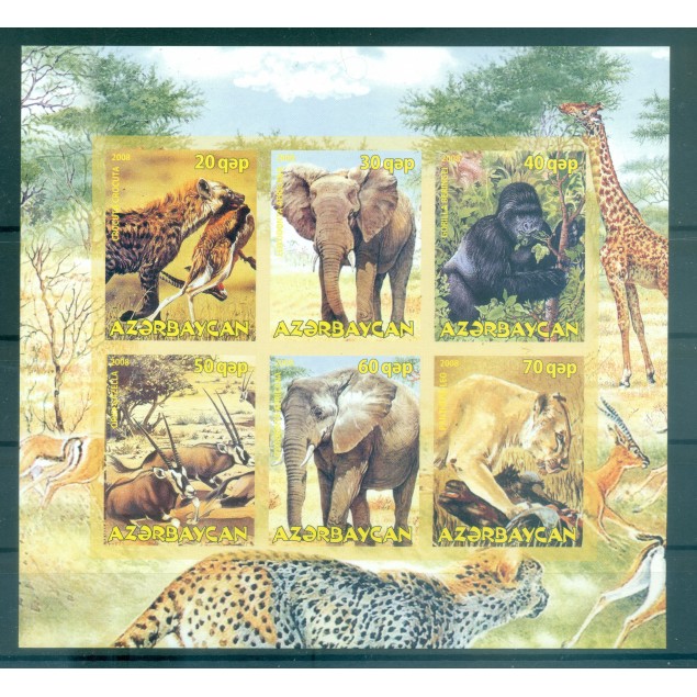 Azerbaïdjan 2008 - Feuillet "animaux sauvages" non dentelé
