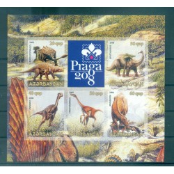 Azerbaijan 2008 - Prague 2008 - Sheet "prehistoric animals" unperforated