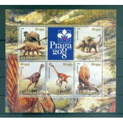 Azerbaijan 2008 - Prague 2008 - Sheet "prehistoric animals"