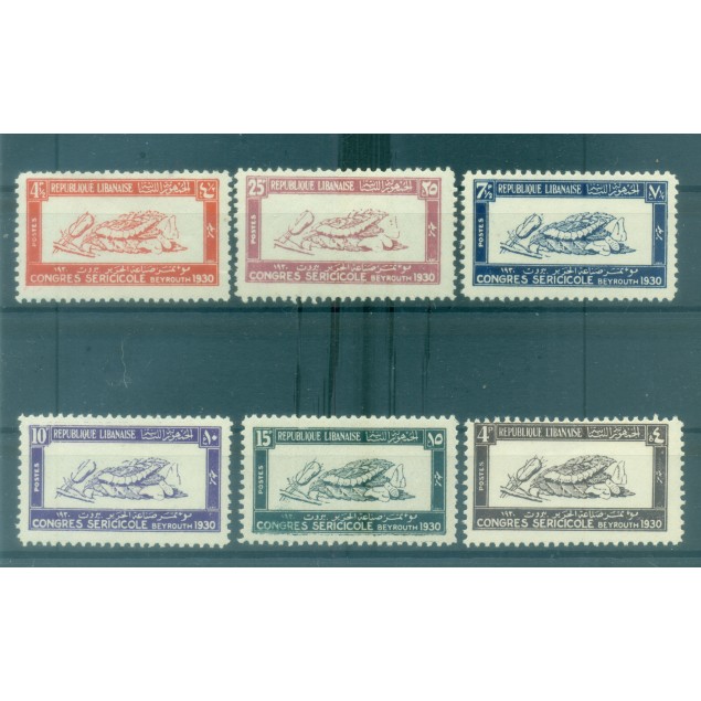 Liban 1930 - Y & T n. 122/27 - Congrès séricicole (Michel n. 129/34)
