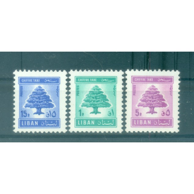 Liban 1967 - Y & T n. 29/31 - Timbres-taxe. Série courante (Michel n. 69/71)