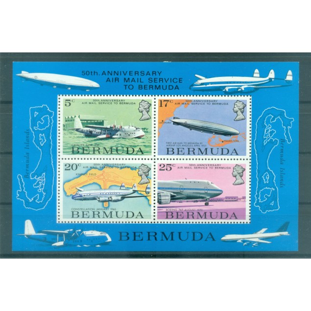 Bermuda 1975 - Y & T  foglietto n. 2 - Servizio postale aereo delle Bermude (Michel  foglietto n. 2)