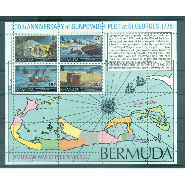Bermuda 1975 - Y & T  foglietto n. 3 - Polveriera di Saint Georges (Michel  foglietto n. 3)