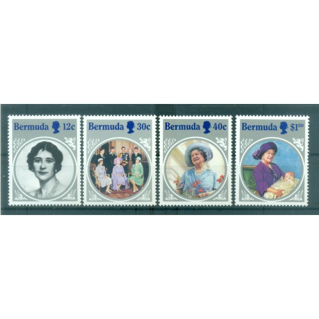 Bermuda 1985 - Y & T  n. 459/62 - The Queen Mother Elizabeth (Michel  n. 458/61)