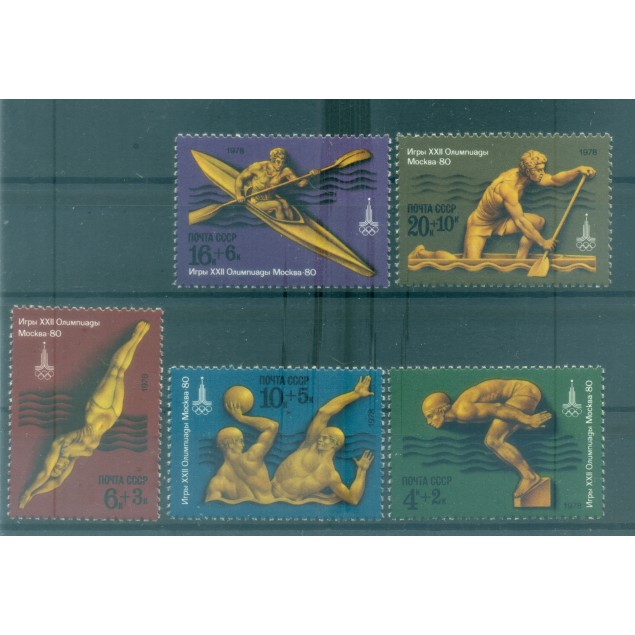 Russie - USSR 1978 - Michel n. 4707/11 - Jeux olympiques d'été de 1980