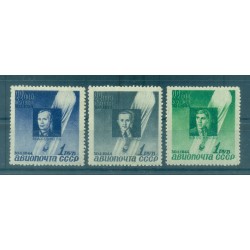 URSS 1944 - Y & T n. 67/69 posta aerea - Ascensione del pallone "Sirius" (ii)
