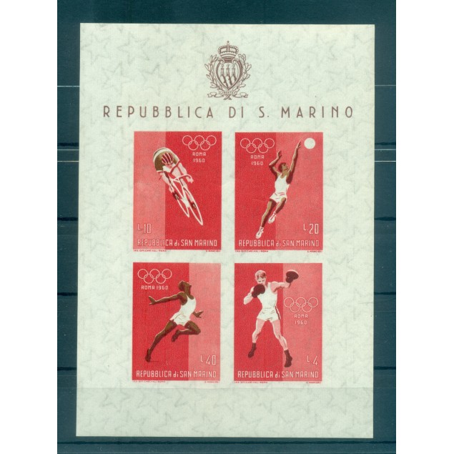 San Marino 1960 - Y & T  sheet n. 9 - Rome Olympics (Michel sheet n. 6)