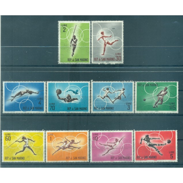 San Marino 1963 - Y & T   n. 605/14 - Tokyo Olympics (Michel  n. 782/91)
