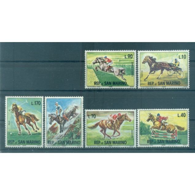 San Marino 1966 - Y & T  n. 660/65 - Sport equestri (Michel n. 850/55)