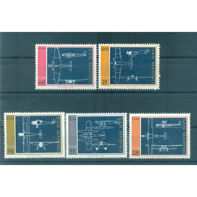 San Marino 1973 - Y & T  n. 847/51 - Aviation (Michel  n. 1041/45)