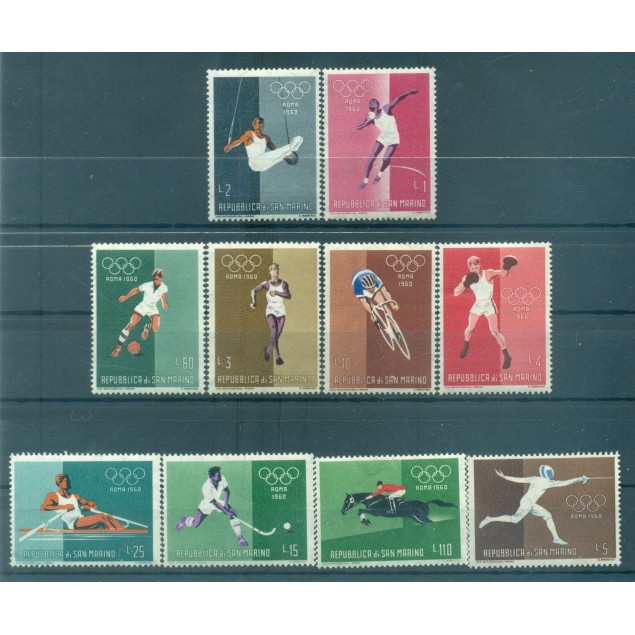 San Marino 1960 - Y & T  n. 489/98 - Rome Olympics (Michel n. 645/54)