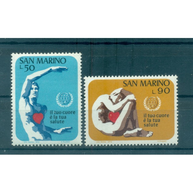 Saint-Marin 1972 - Y & T  n. 820/21 - Année du Coeur (Michel n. 1013/14)