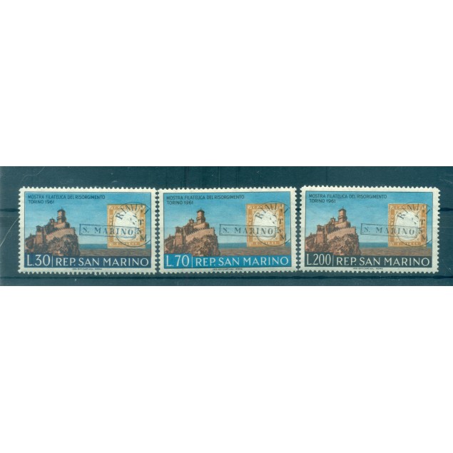 San Marino 1961 - Y & T  n. 520/22 - Philatelic Exhibition of Italian unification (Michel n. 697/99)